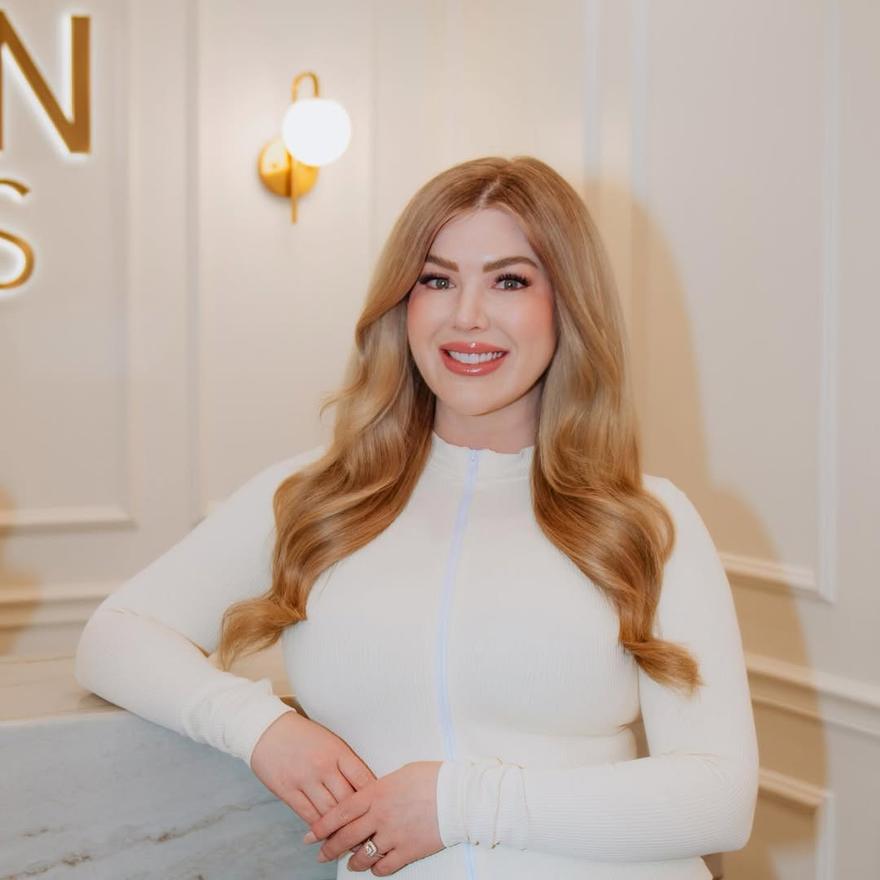 Camille Reed, owner of Precision Cosmetics and Medspa, in the studio